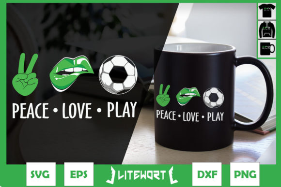 Peace Love Soccer Lips: A Playful Graphic for Craft Collections