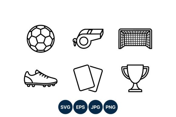 Soccer Equipment Line Art Vector Icons: Designer’s Review