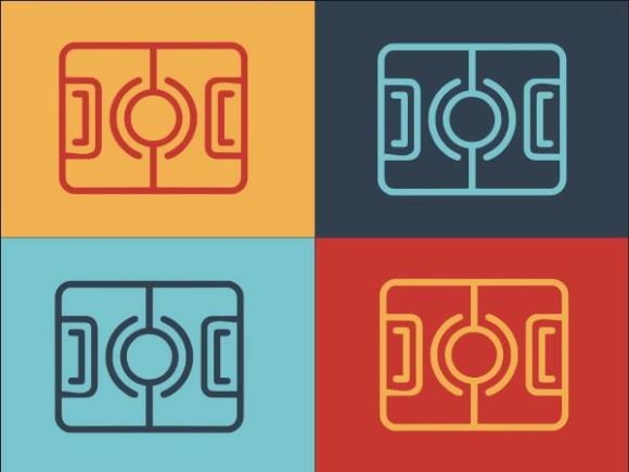 Soccer Field Graphics for Elegant Local Business Logos